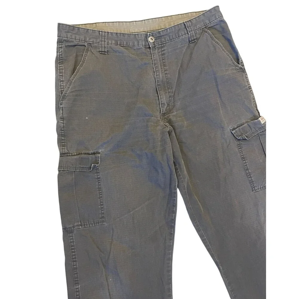 Vintage Wrangler Original cotton Cargo Pants - 36x32 - Flat Front Work Trousers